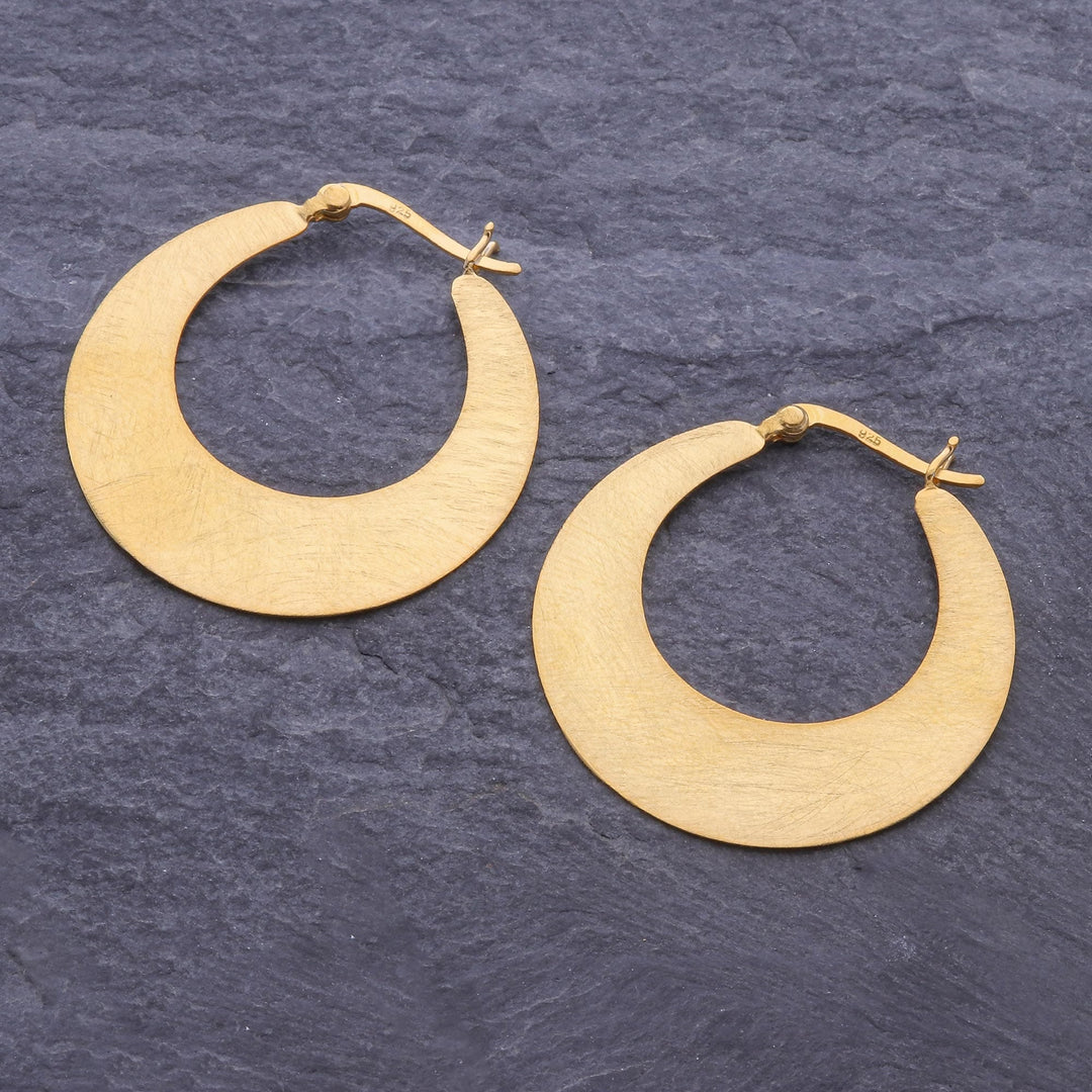 Gold-Plated Hoop Earrings - Catch the Sun