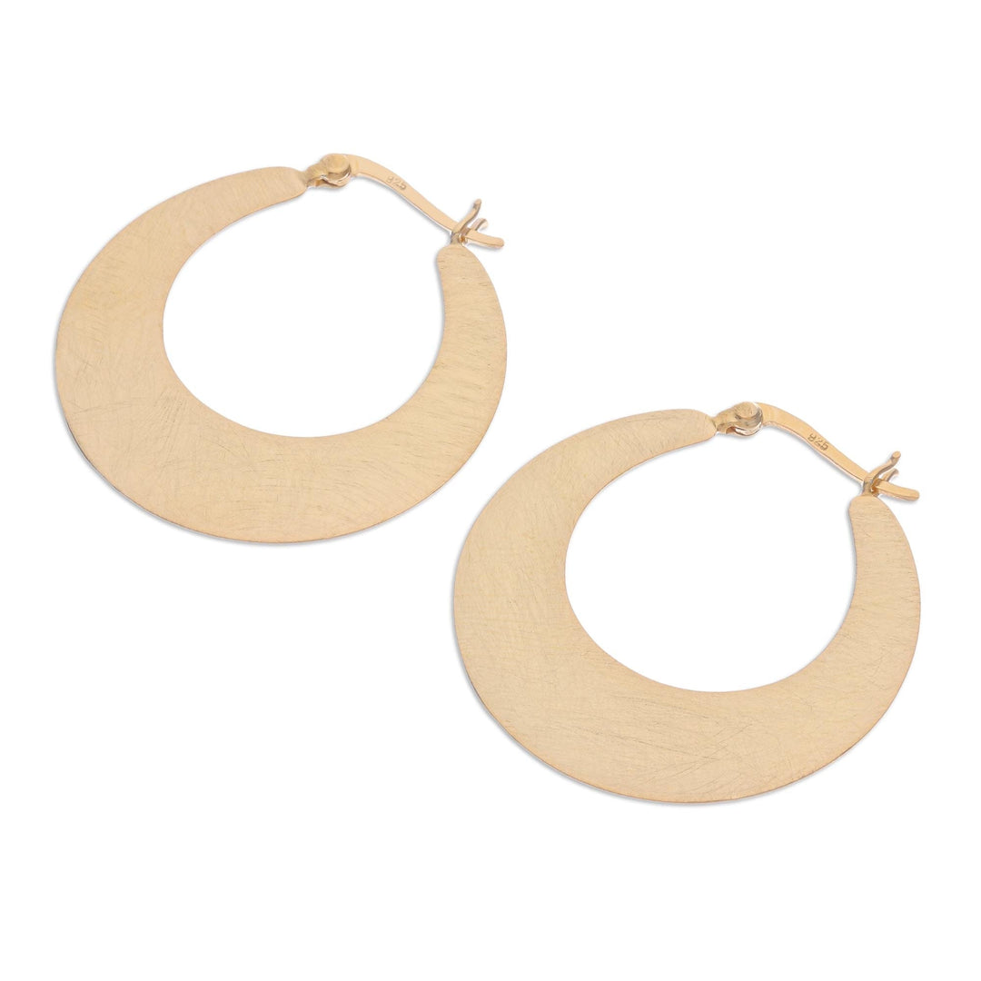 Gold-Plated Hoop Earrings - Catch the Sun