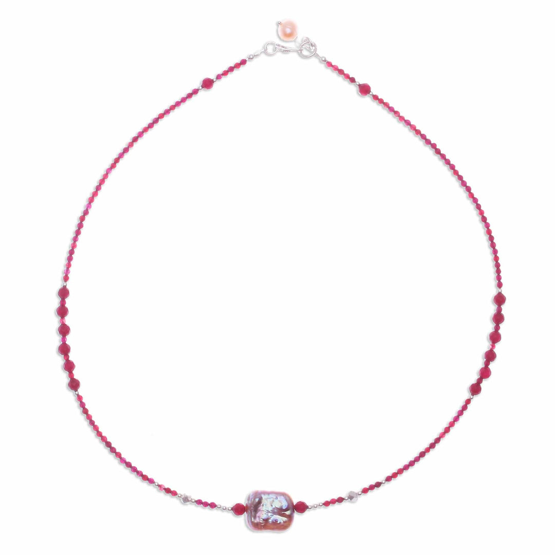 Cultured Pearl & Quartz Beaded Pendant Necklace - Sweet as The Sea
