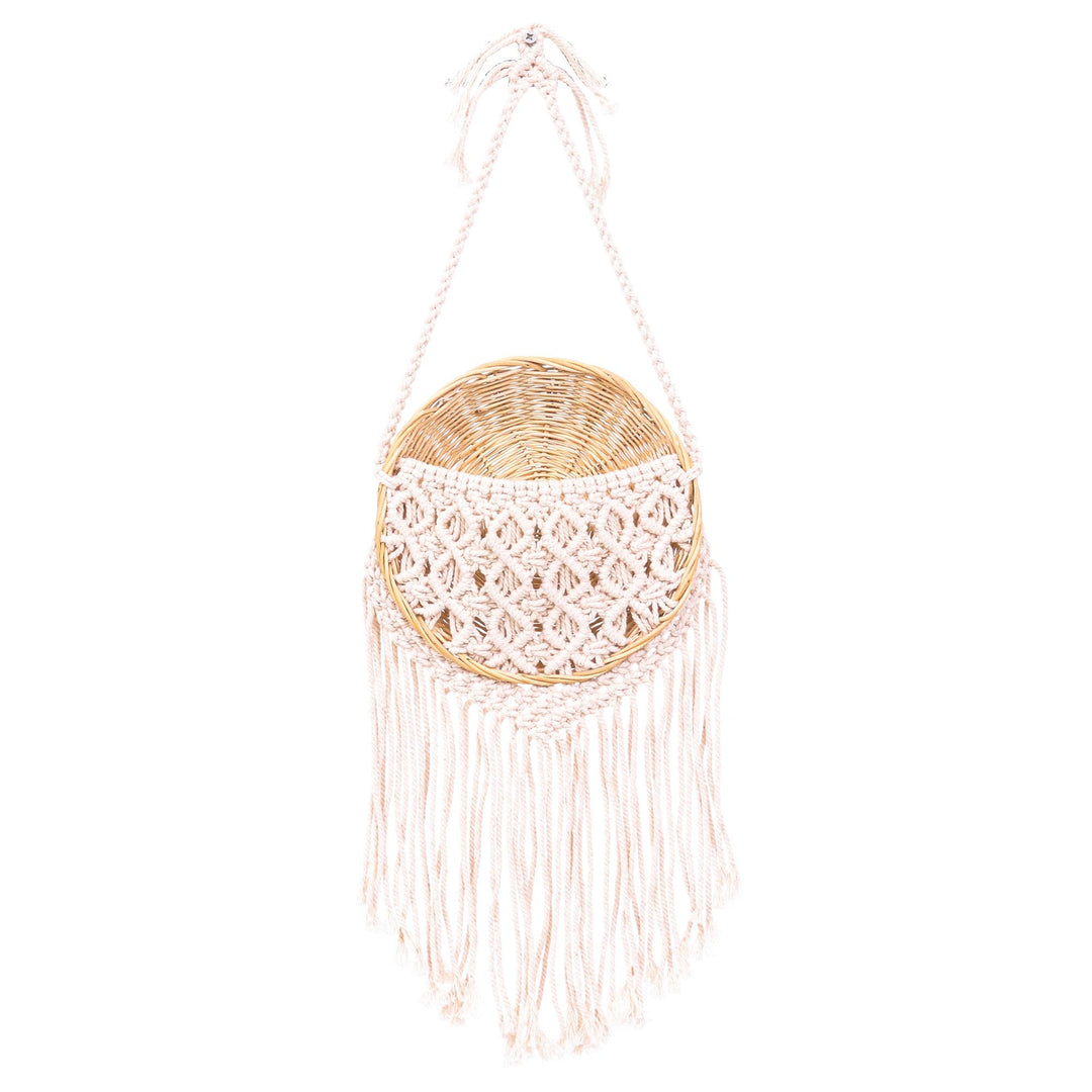 Thai Artisan Crafted Cotton Macrame Decorative Wall Hanging - Bountiful Dreams