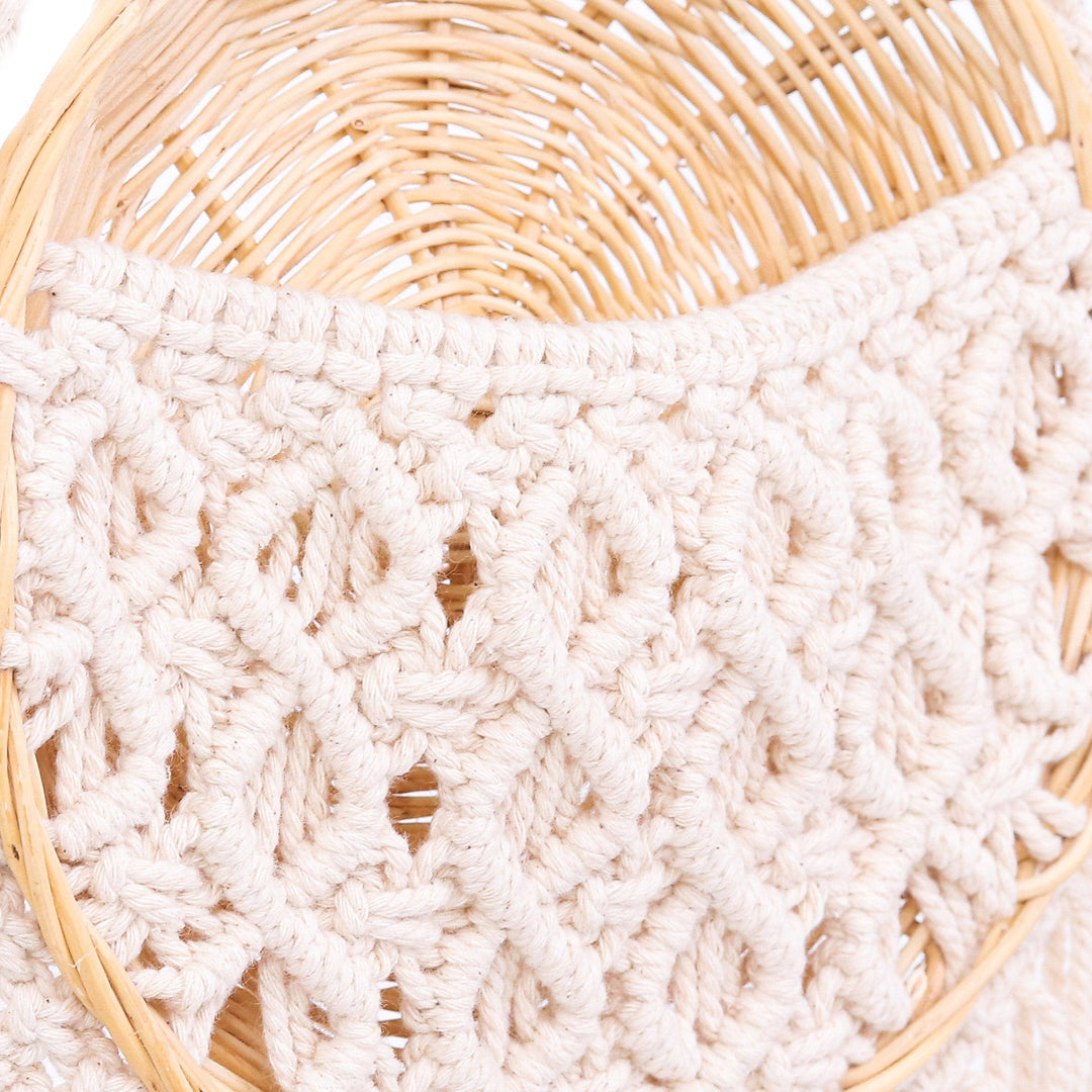 Thai Artisan Crafted Cotton Macrame Decorative Wall Hanging - Bountiful Dreams